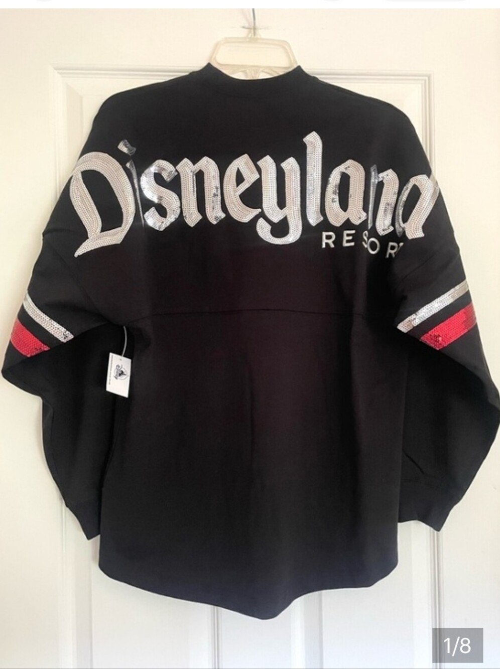 Disney Black Pullover with Silver Sequin 'D'